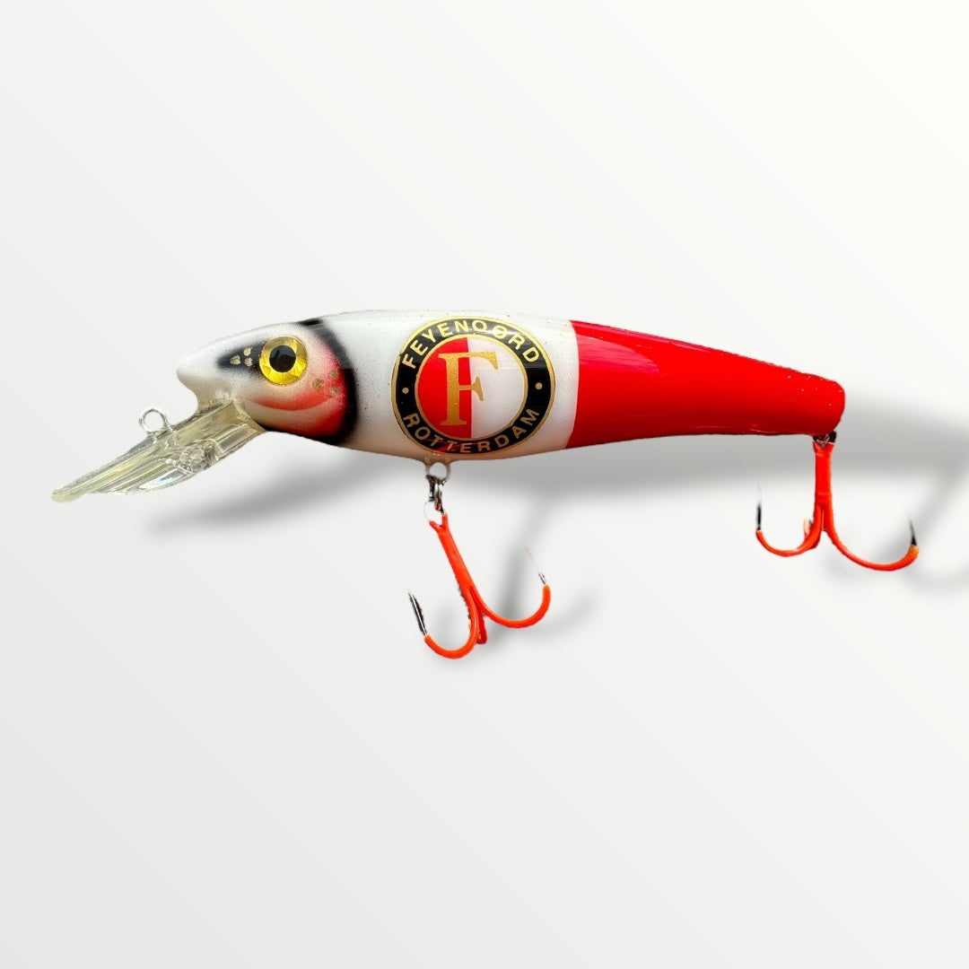 Feyenoord ErnieCC 6” custom gespoten en UV treble 1# afgehaakt.