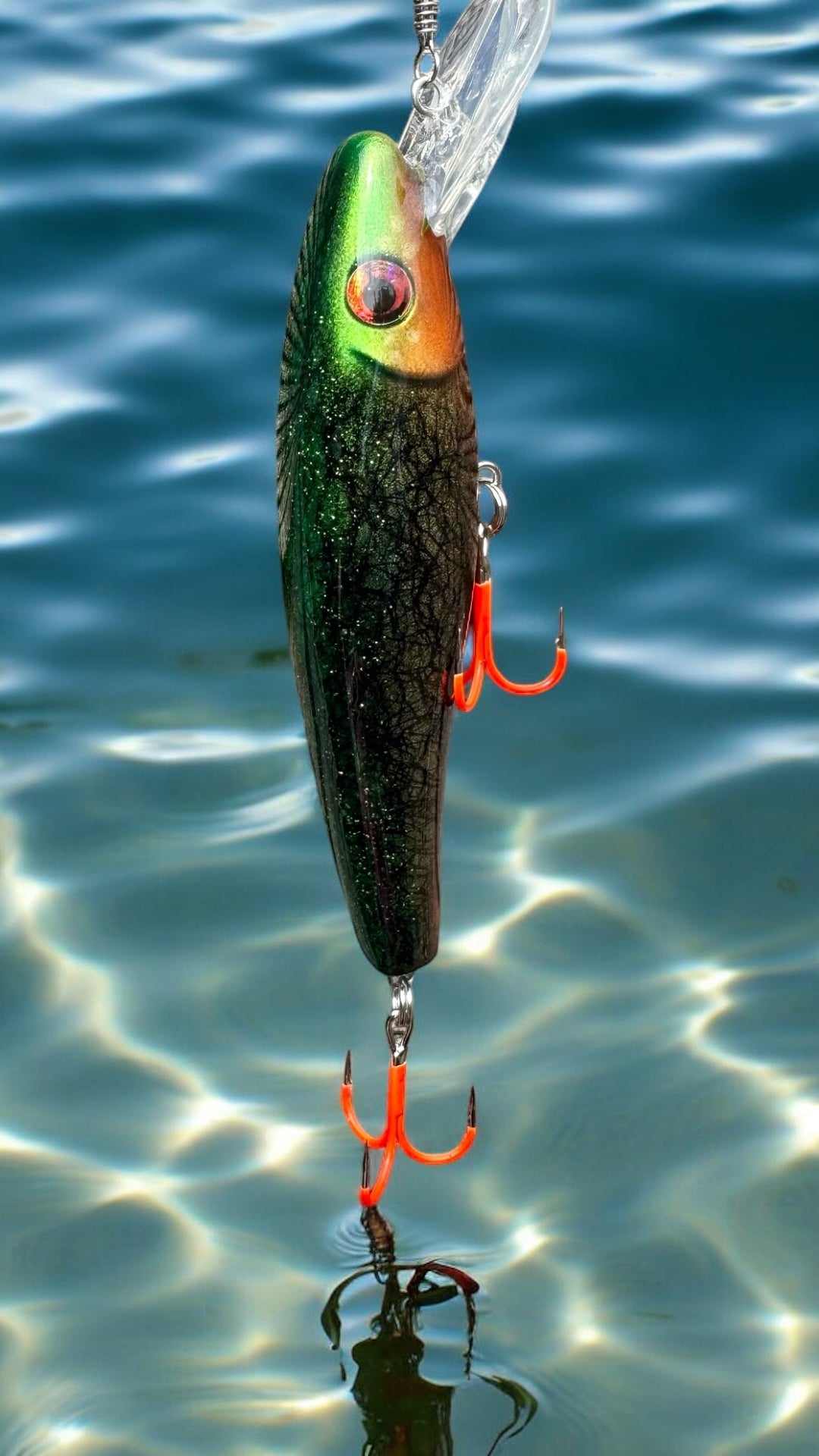 The ErnieCC 6” custom gespoten en UV treble #1 afgehaakt.