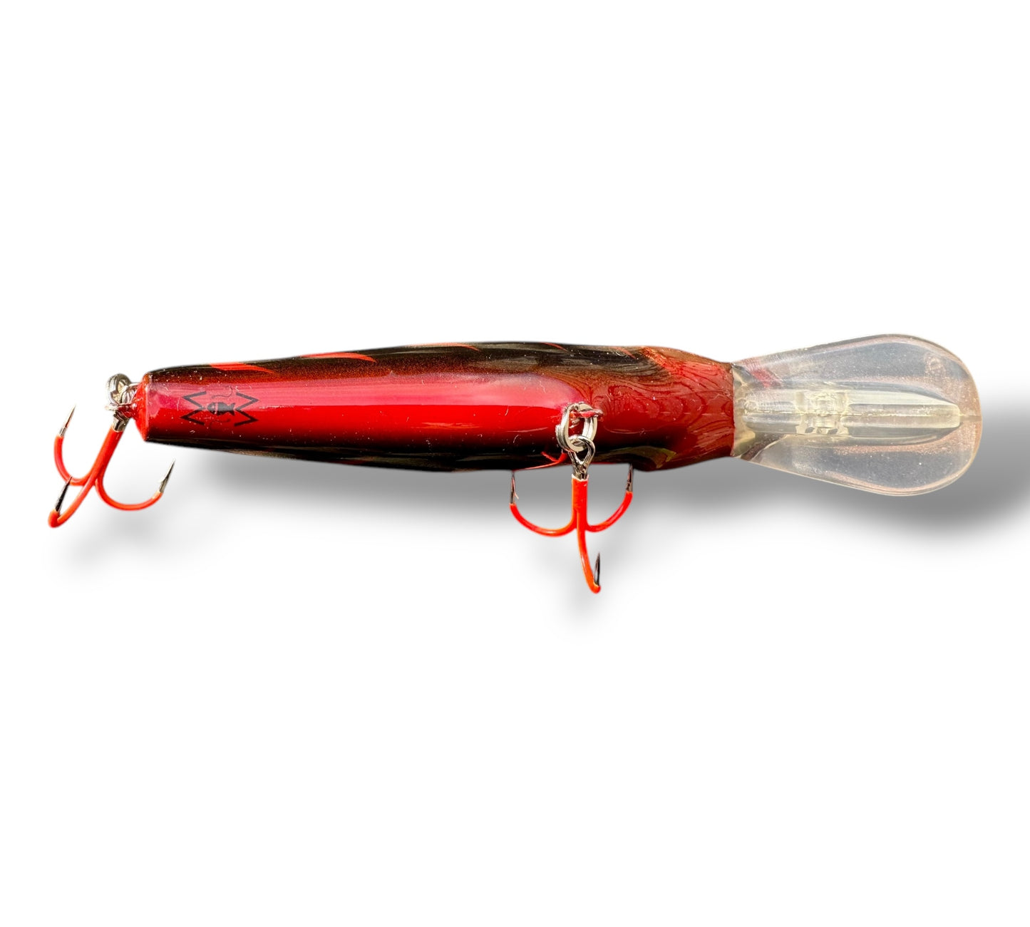 The ErnieCC 6” Red tiger custom gespoten en UV treble #1 afgehaakt