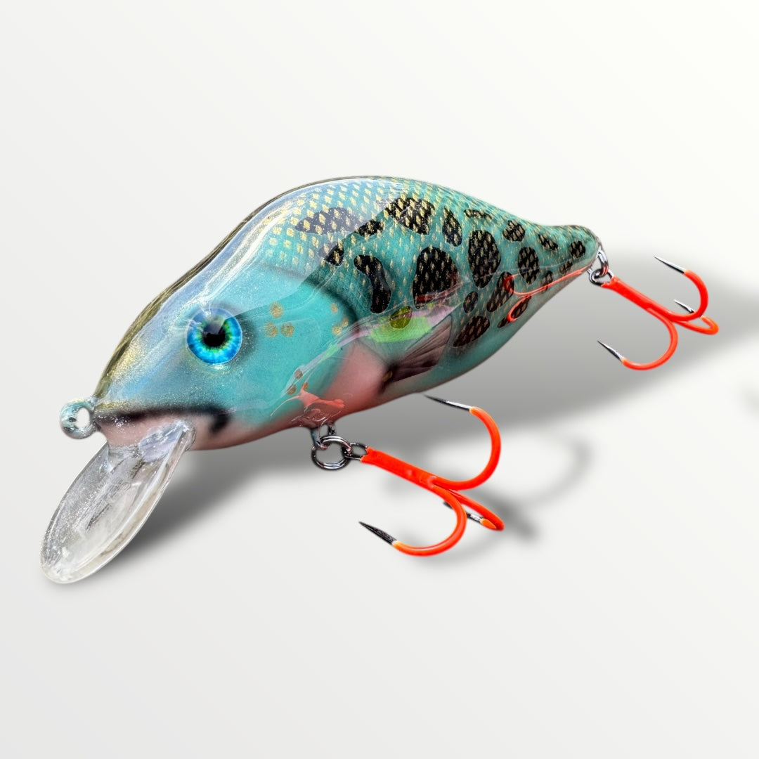 The walleye 5” custom gespoten en UV treble #1 afgehaakt.