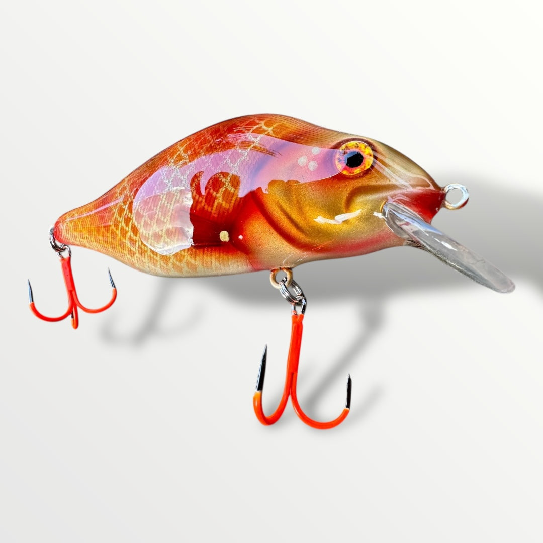 The Walleye 5” custom gespoten en UV treble #1 afgehaakt.
