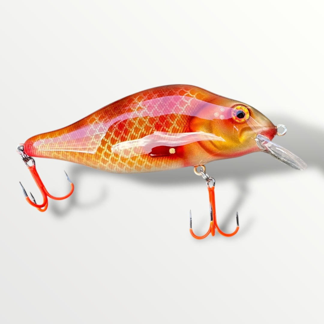 The Walleye 5” custom gespoten en UV treble #1 afgehaakt.