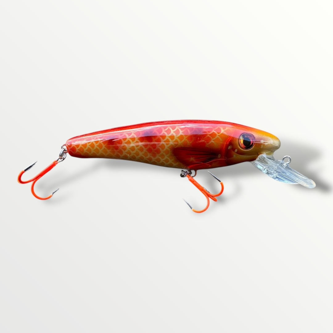 The ErnieCc 6” custom gespoten en UV treble #1 afgehaakt