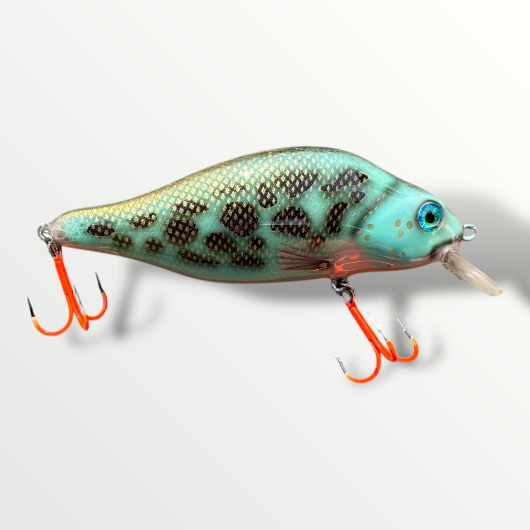 The walleye 5” custom gespoten en UV treble #1 afgehaakt.