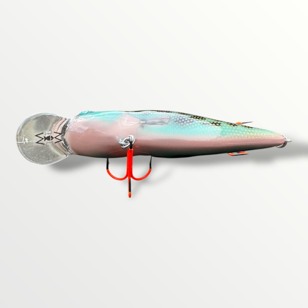 The walleye 5” custom gespoten en UV treble #1 afgehaakt.