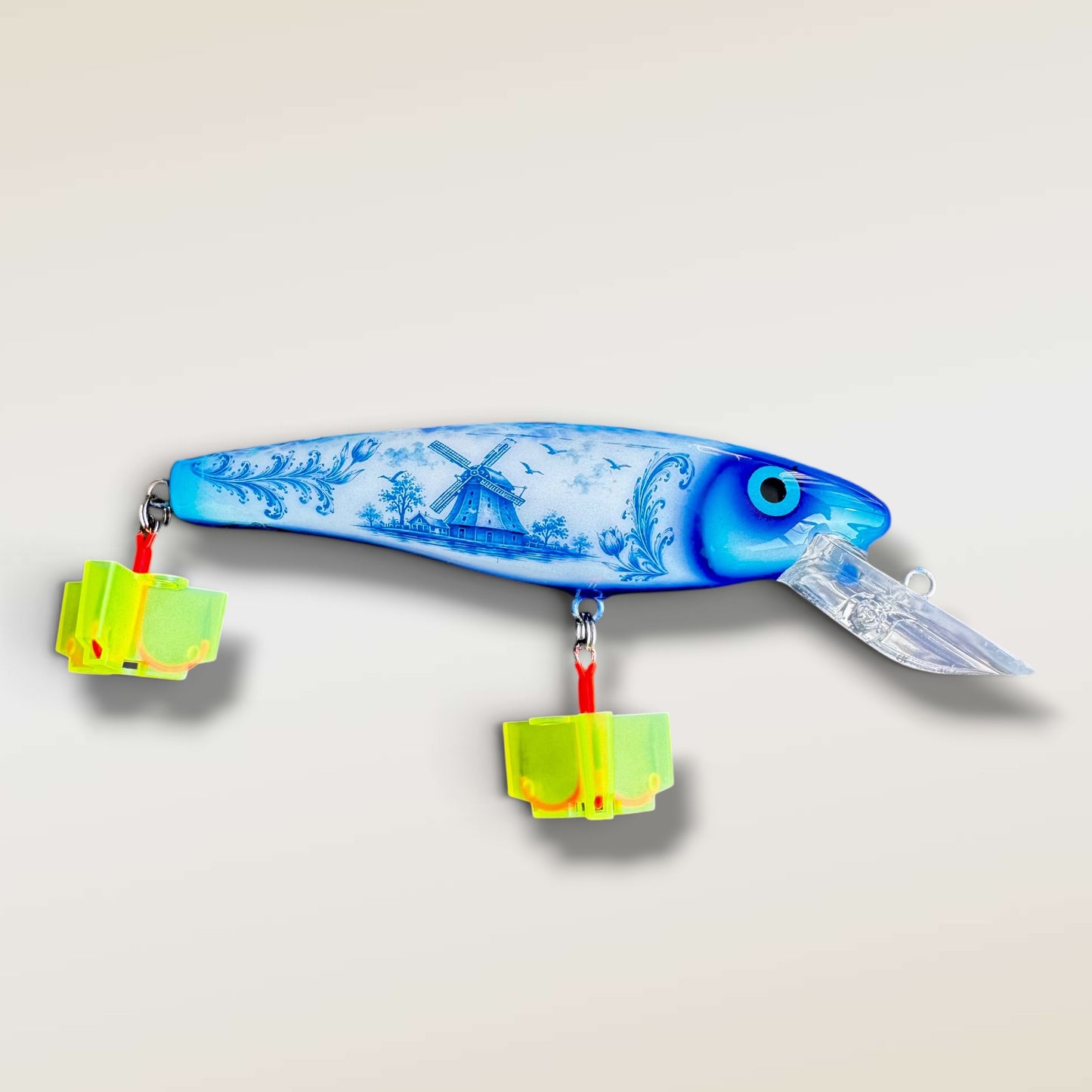 ErnieCC 6'' Delfs-blauw - Snoek Crankbait - Custom  Painted