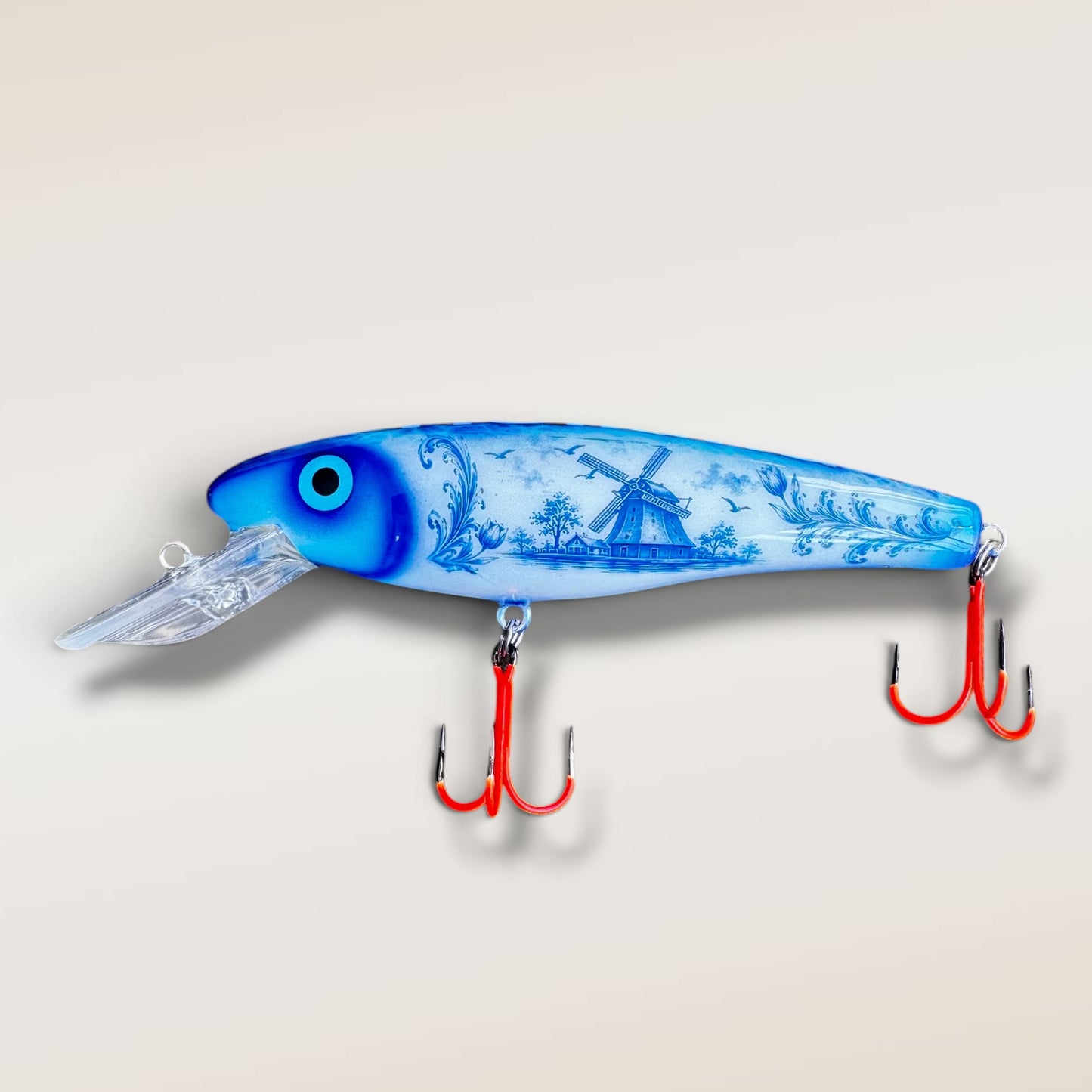 ErnieCC 6'' Delfs-blauw - Snoek Crankbait - Custom  Painted
