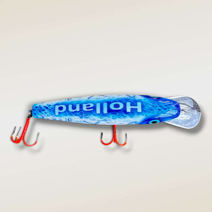 ErnieCC 6'' Delfs-blauw - Snoek Crankbait - Custom  Painted