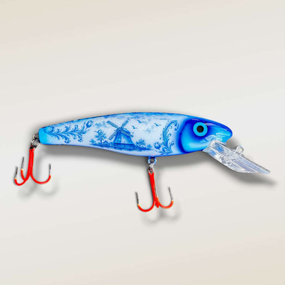 ErnieCC 6'' Delfs-blauw - Snoek Crankbait - Custom  Painted