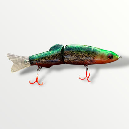 Trout Glider 7” swimbait custom gespoten en UV treble #2 afgehaakt.
