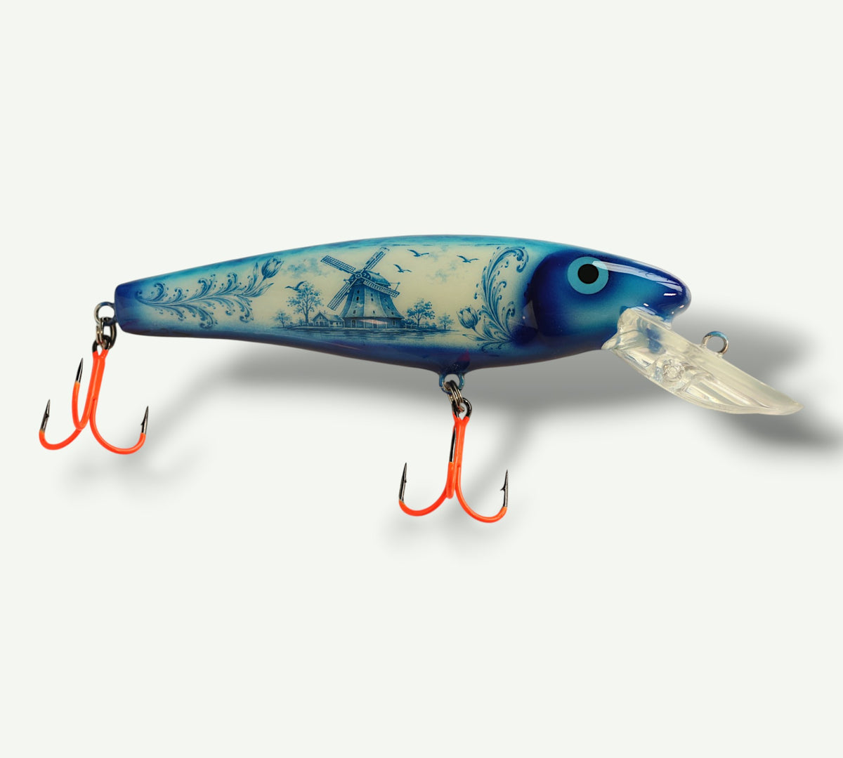 ErnieCC 6'' Delfs-blauw - Snoek Crankbait - Custom  Painted