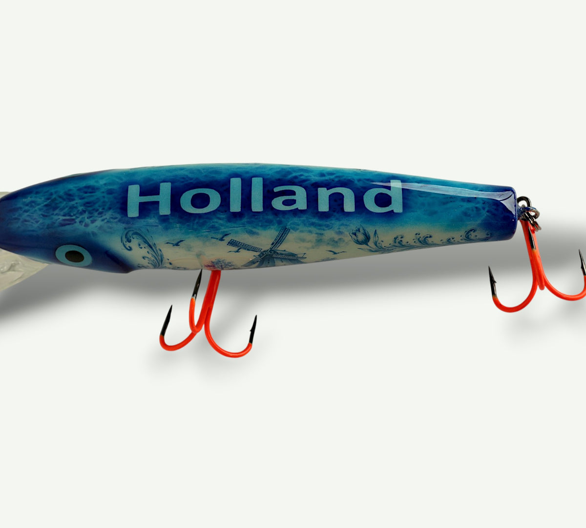 ErnieCC 6'' Delfs-blauw - Snoek Crankbait - Custom  Painted