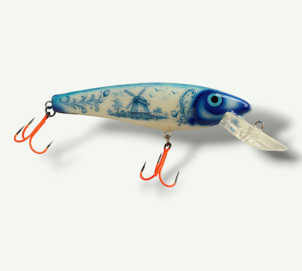 ErnieCC 6'' Delfs-blauw - Snoek Crankbait - Custom  Painted