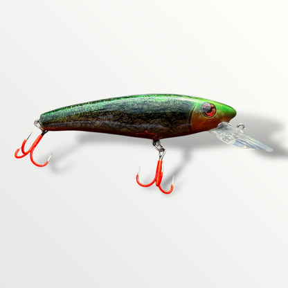 The ErnieCC 6” custom gespoten en UV treble #1 afgehaakt.