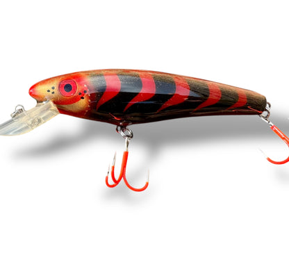 The ErnieCC 6” Red tiger custom gespoten en UV treble #1 afgehaakt