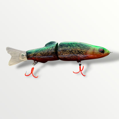 Trout Glider 7” swimbait custom gespoten en UV treble #2 afgehaakt.