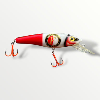 Feyenoord ErnieCC 6” custom gespoten en UV treble 1# afgehaakt.