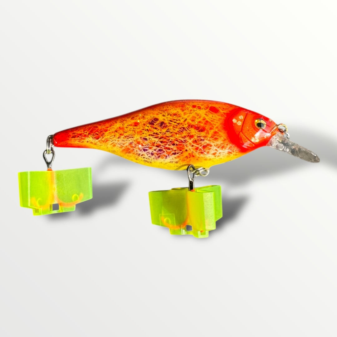 The Maimar Shad jerk 8cm  Flame