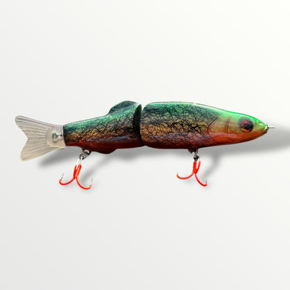 Trout Glider 7” swimbait custom gespoten en UV treble #2 afgehaakt.