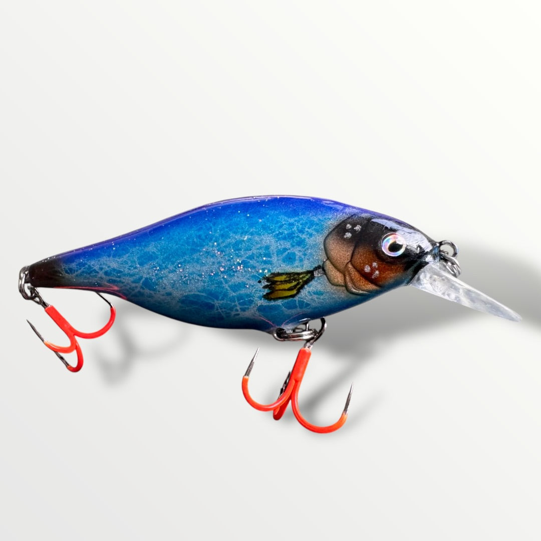 The Maimar Shad jerk 8cm  blueShine