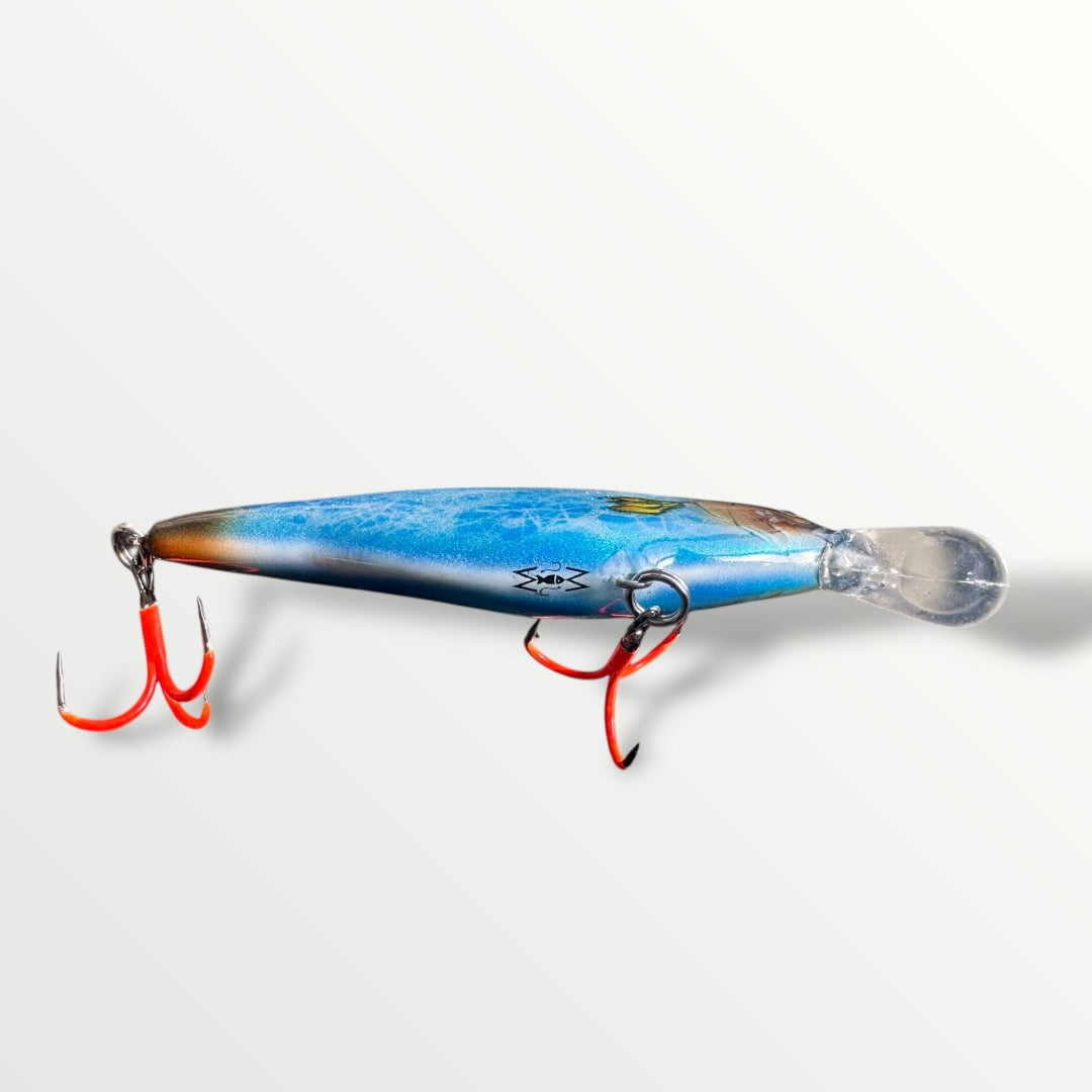 The Maimar Shad jerk 8cm  blueShine